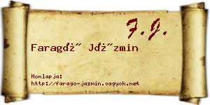 Faragó Jázmin névjegykártya
